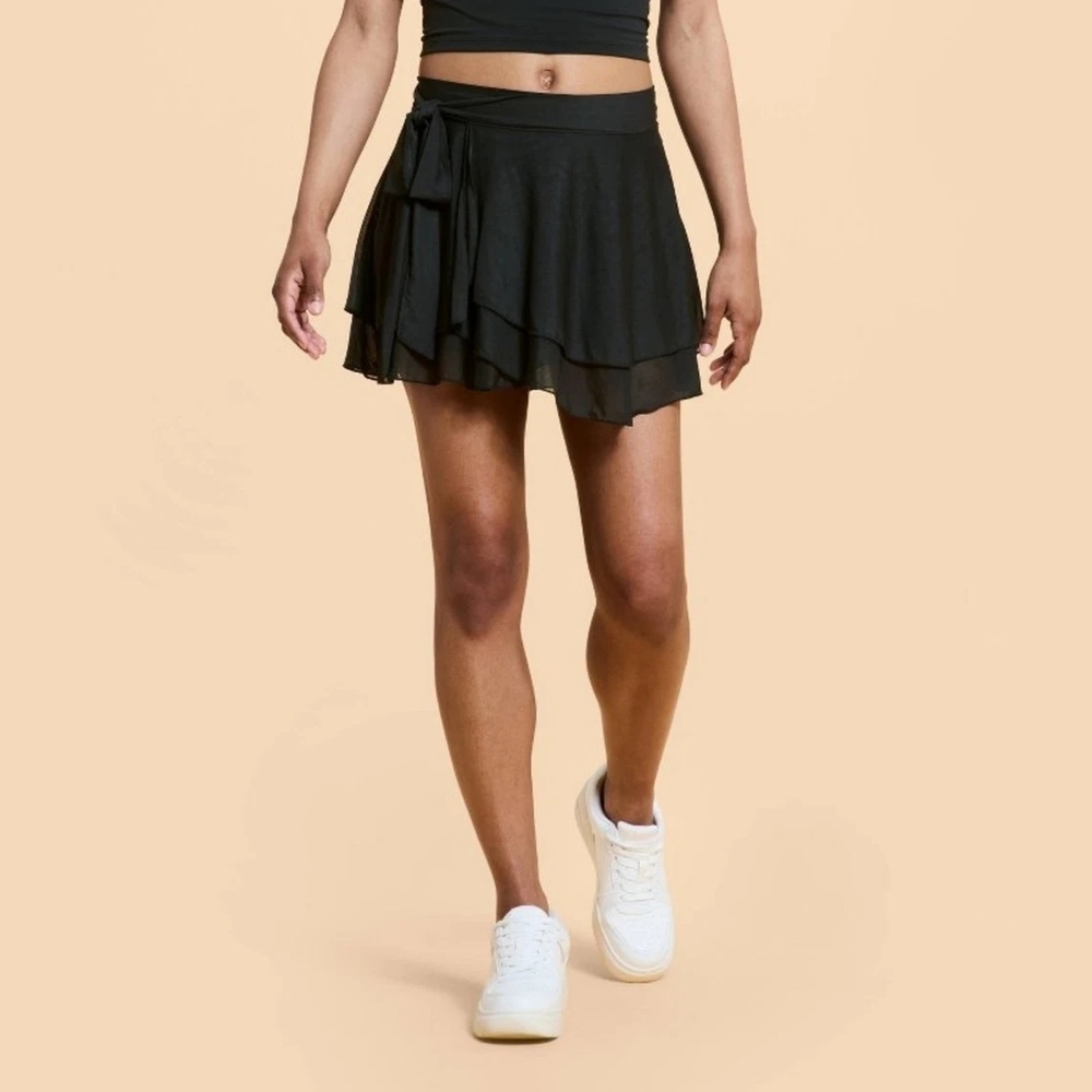 Elegant Black Layered Skirt